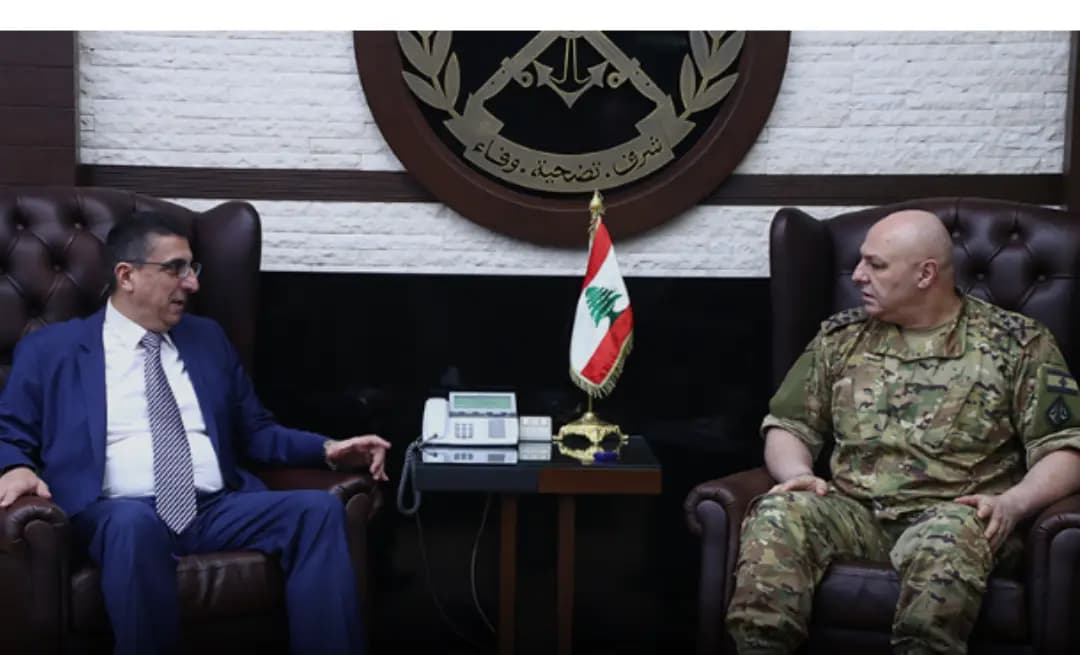 قائد الجيش يعرض الأوضاع مع وزير الشؤون ويستقبل رئيس الاتحاد اللبناني