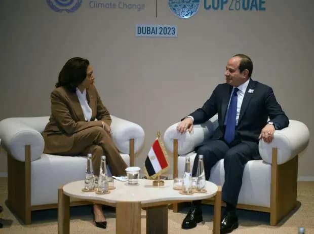السيسي وهاريس: نرفض التهجير القسري للفلسطينيين من غزة