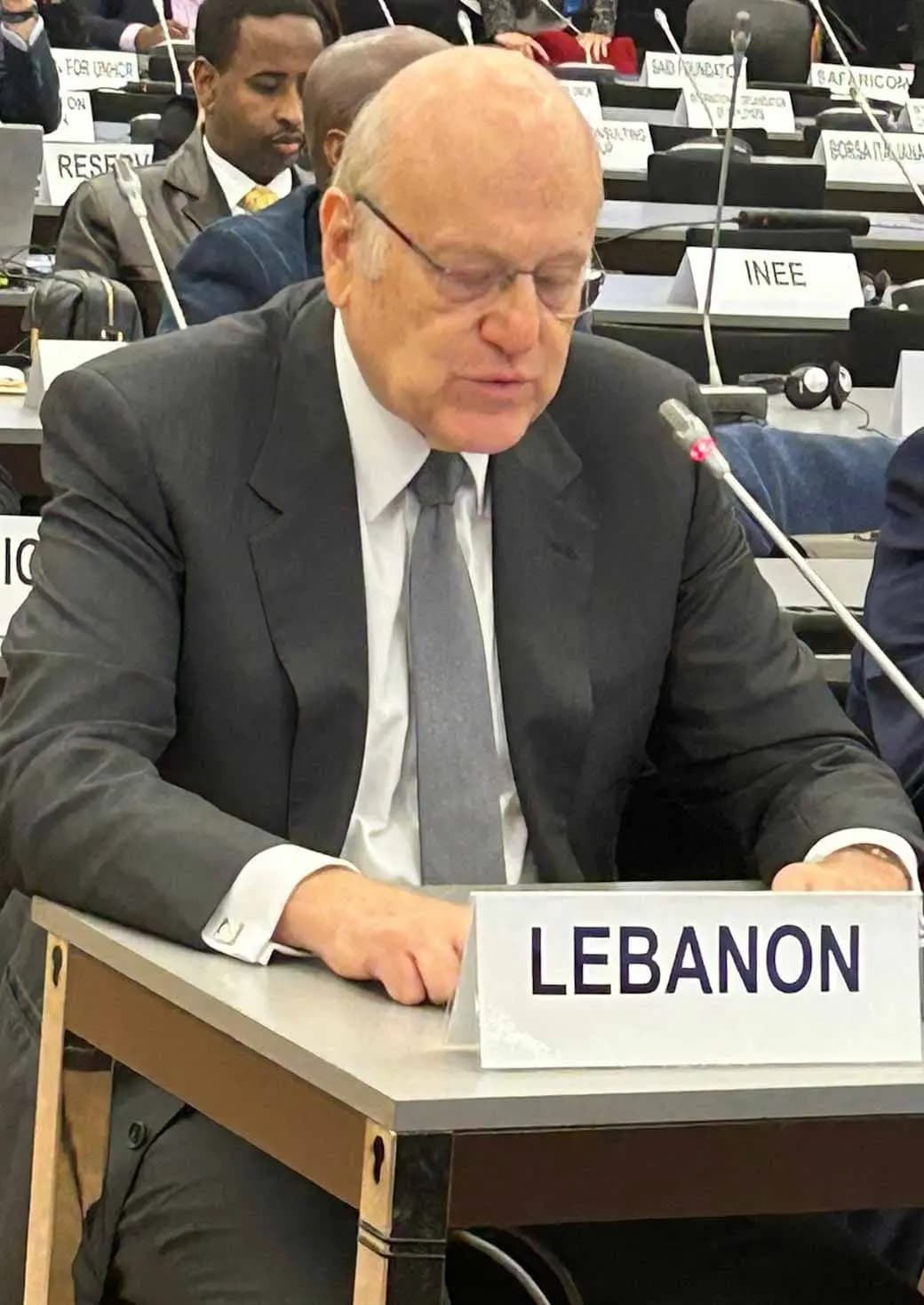 "بتنا على شفير الانهيار الكلّي".. ميقاتي: لبنان لم يعد باستطاعته تحمّل النّزوح