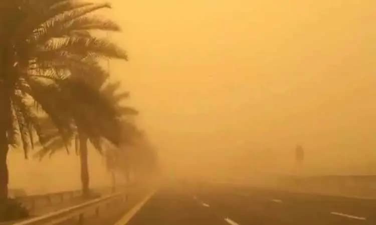 عاصفة رملية تعطّل الملاحة والدراسة في دول الخليج