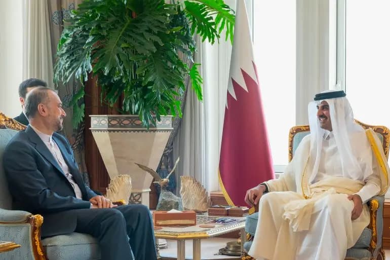 أوضاع المنطقة بين عبد اللهيان ونظيره القطري