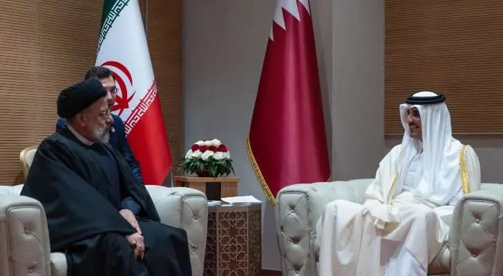 التطورات في غزة بين أمير قطر والرئيس الإيراني