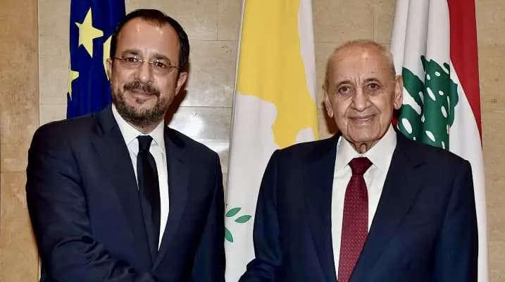 "تعاون مثمر".. بري يلتقي الرئيس القبرصي