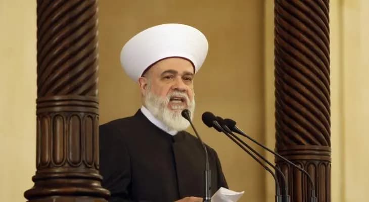 المفتي قباني: المتاجرة بالفتنة باتت أمرًا سهلاً في لبنان لأن الرادع الفعلي مفقود