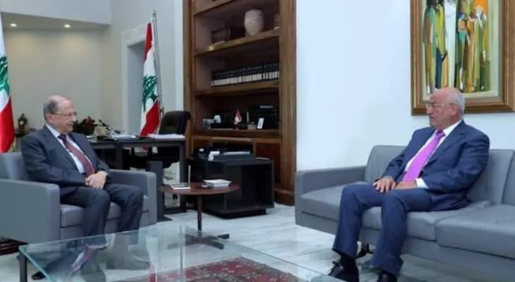 الرئيس عون التقى العريضي موفدا من جنبلاط