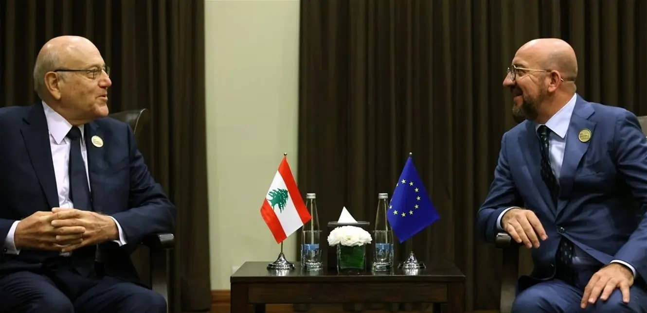 ميقاتي يلتقي رئيس المجلس الأوروبي.. ماذا قال الأخير حول النازحين؟