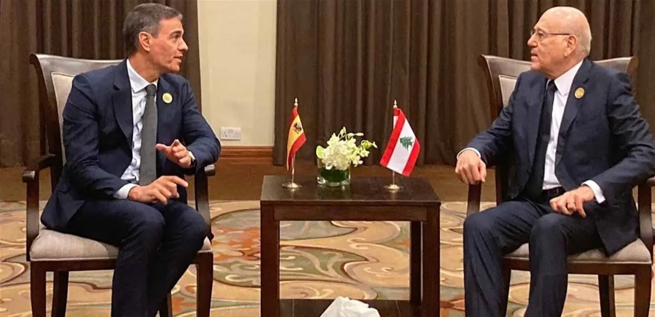 ميقاتي يلتقي نظيره الإسباني.. والأخير: ندعم لبنان في موضوع النازحين
