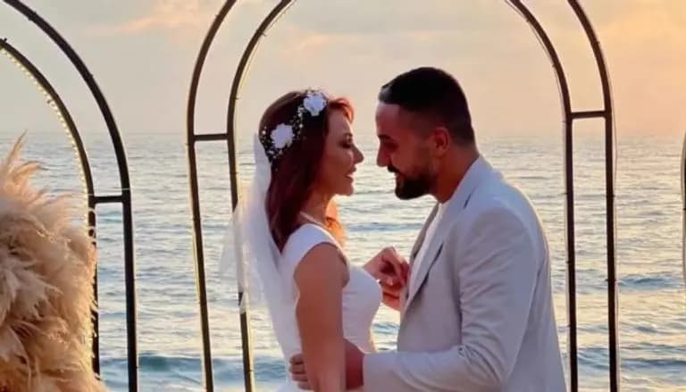 بالصور.. نادين تحسين بيك وإياد عيسى يحتفلان بزفافهما