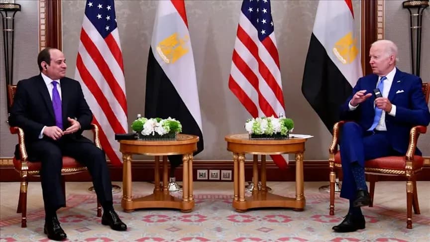 جهود وقف إطلاق النار في غزة بين السيسي وبايدن