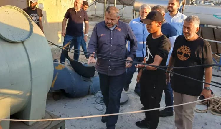 وفد من الحـ.ـزب يتفقد منطقة الاستهداف في صيدا