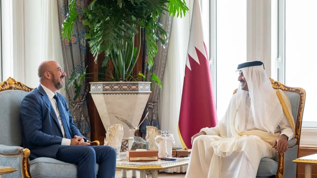 "المستجدات الإقليمية والدولية".. بين أمير قطر ورئيس المجلس الأوروبي