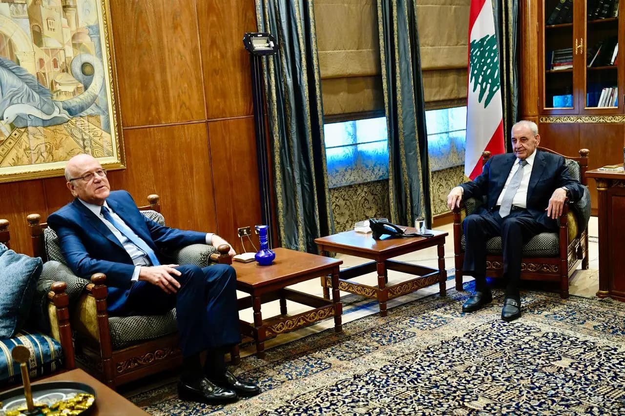 ميقاتي من عين التينة: مستعدون لتنفيذ الاتفاق 1701 فور وقف إطلاق النار