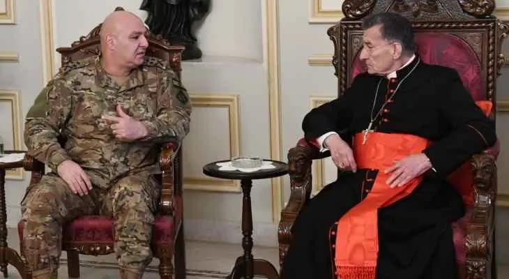 الراعي التقى قائد الجيش وغريو وأكد وجوب إجراء الانتخابات النيابية والرئاسية بموعدهما: لعودة الحكومة إلى عملها بشكل طبيعي