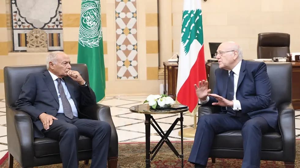 أبو الغيط بعد لقائه ميقاتي: لا يمكن أن يترك لبنان هكذا في هذه المحنة