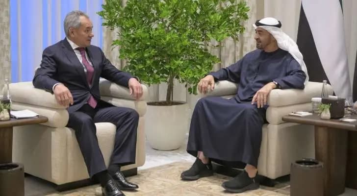 "لتنمية العلاقات".. بن زايد يلتقي شويغو