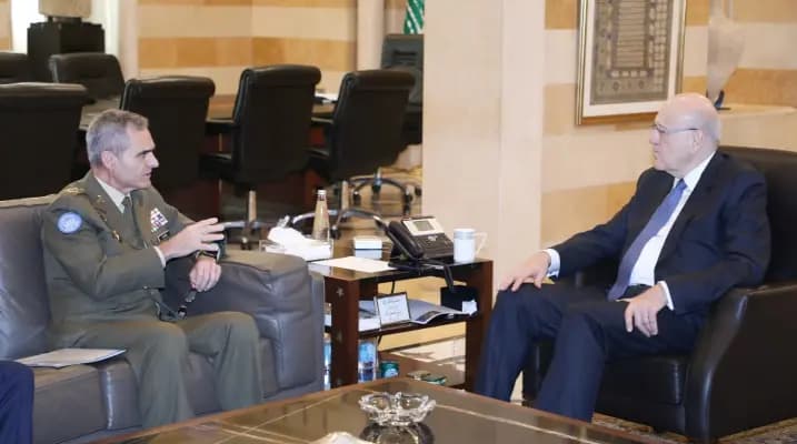 ميقاتي لـ"لازارو": اعتداءات العدو المستمرَّة تعني رفضه مساعي الحل