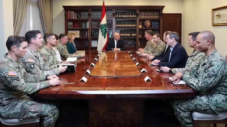 لقاء بين الرئيس عون وقائد المنطقة الوسطى الأميركية