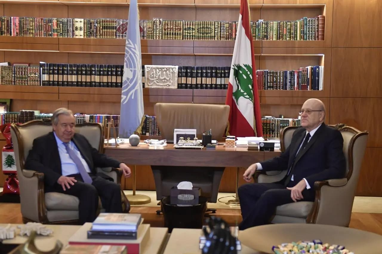 غوتيريش يلتقي ميقاتي.. وهذا ما شدّد عليه