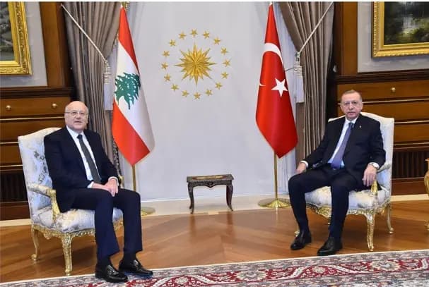 بدء الاجتماع الموسع بين أردوغان وميقاتي