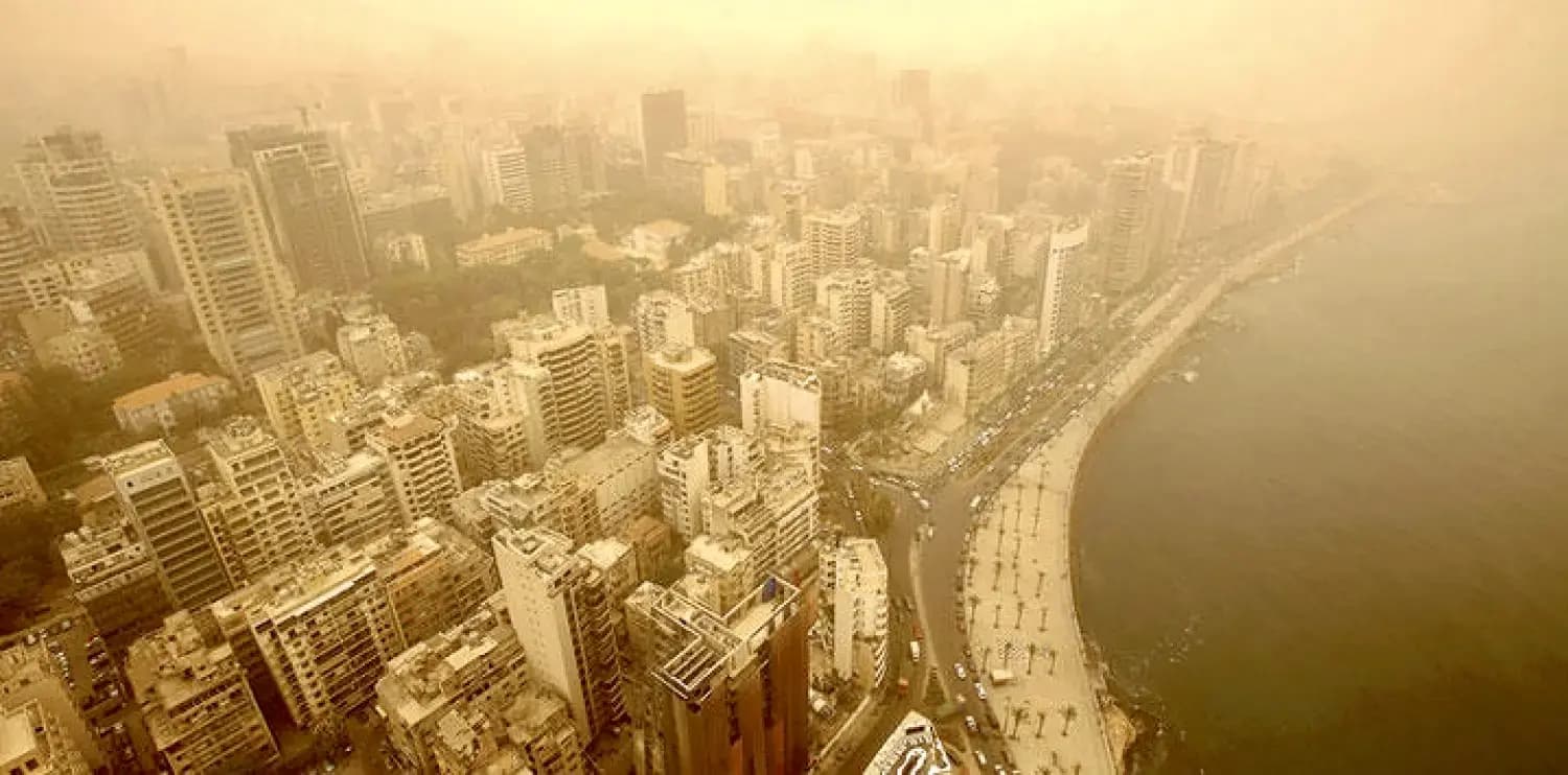 الأمطار الموحلة والعاصفة الرملية وصلت إلى لبنان