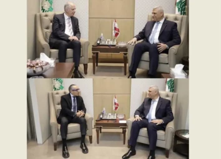 شقير يلتقي السفيرين الفرنسي والمصري
