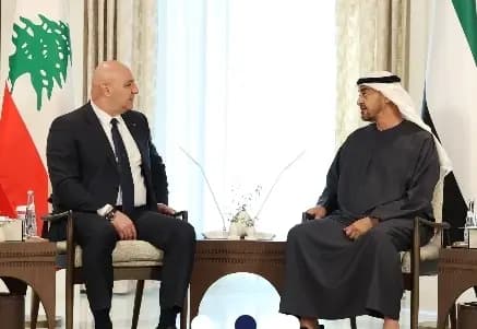 "خلال زيارة عون".. الإمارات تؤكد دعمها للبنان