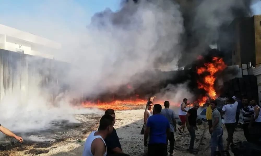 حريق في معمل للبلاستيك في المنية!