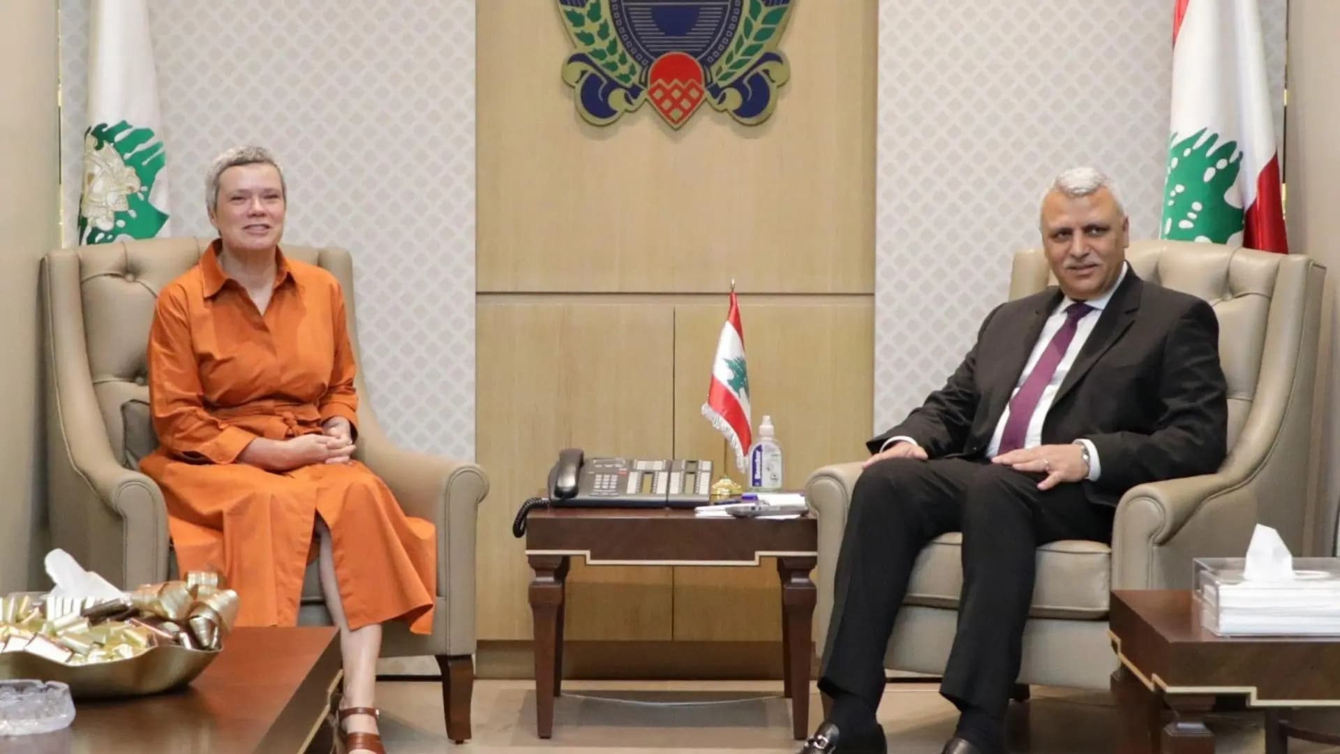 تعزيز التعاون بين شقير وسفيرة الاتحاد الأوروبي
