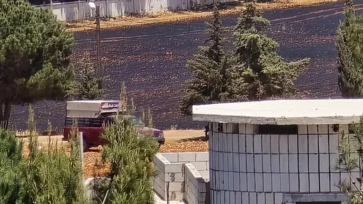 بالصورة.. حريق كبير في سهل الطيبة