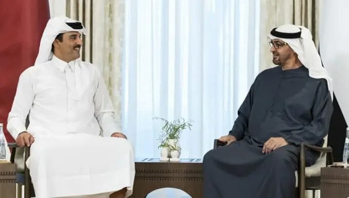 لقاء قطري- إماراتي يؤكد التضامن والتنسيق الإقليمي