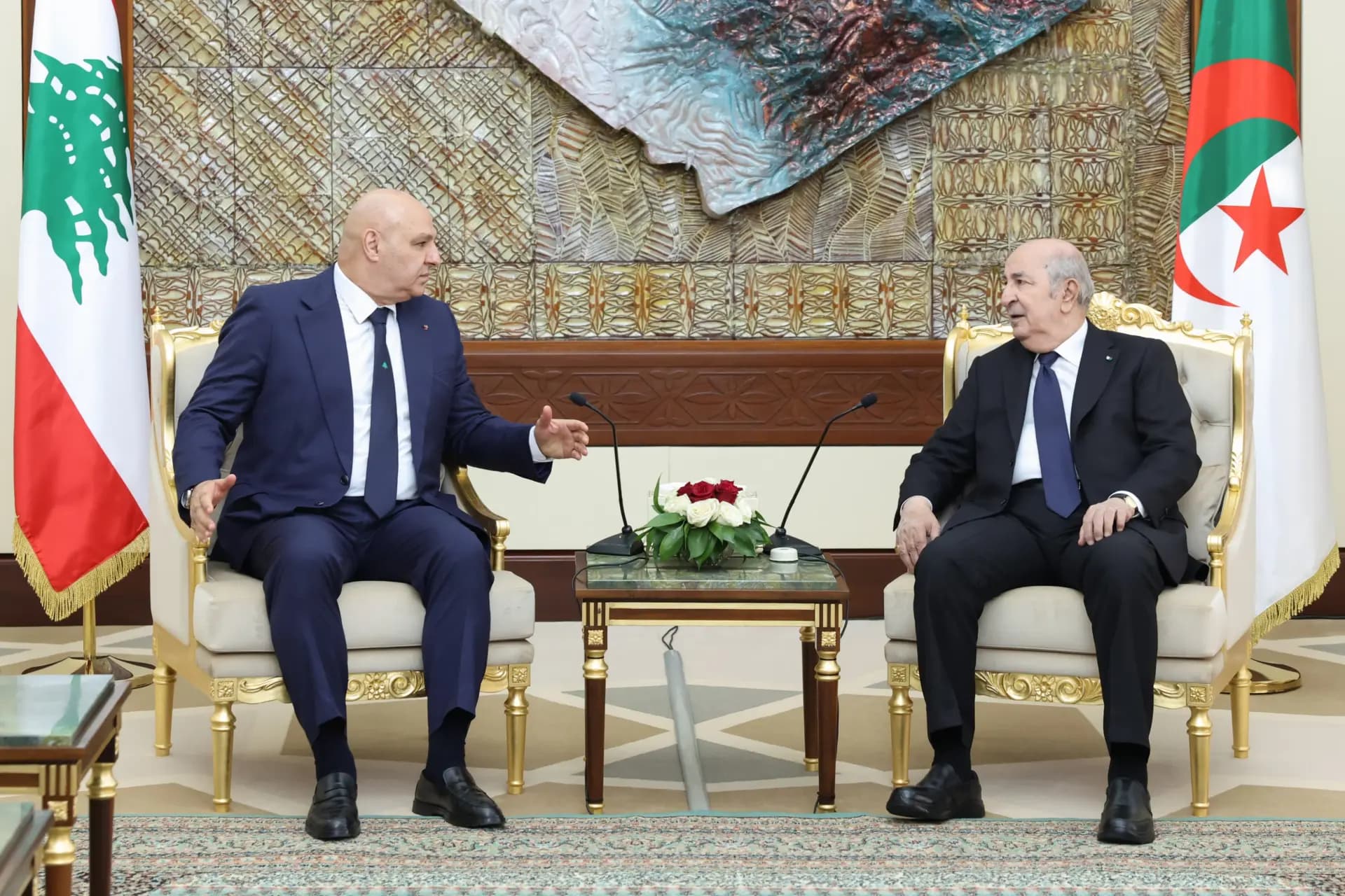 "علاقة تاريخية".. عون من الجزائر: مجالات التعاون كثيرة وأهمها إعادة الإعمار