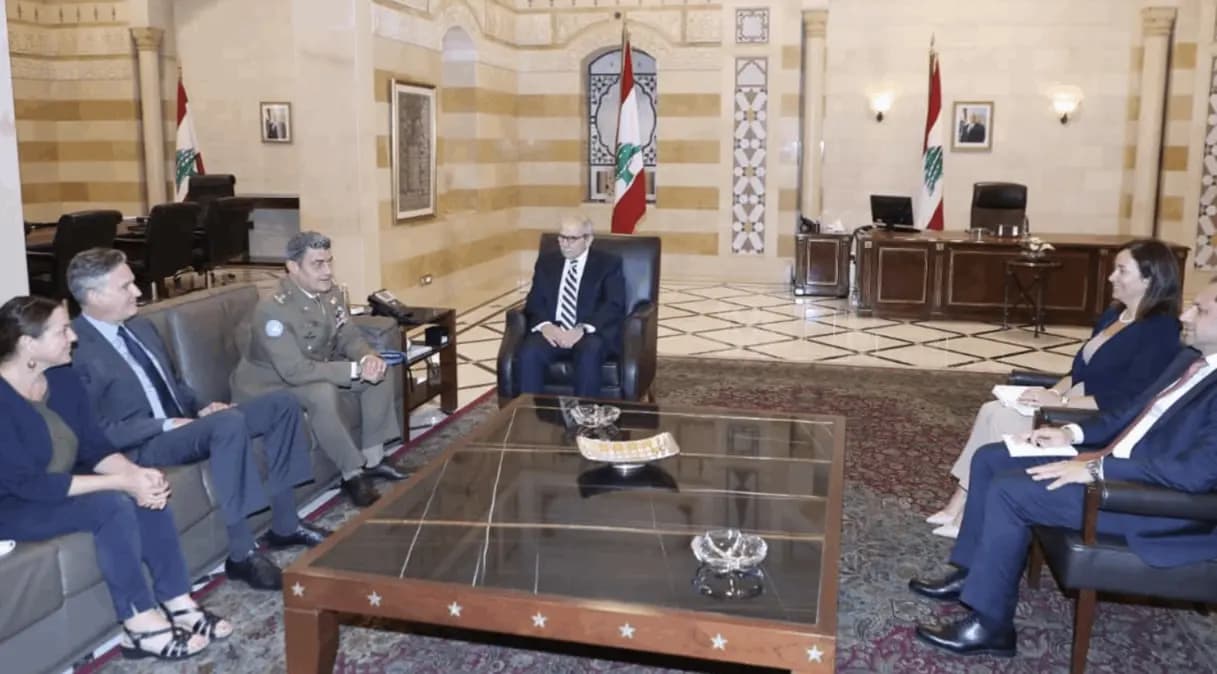 سلام يستقبل قائد اليونيفيل