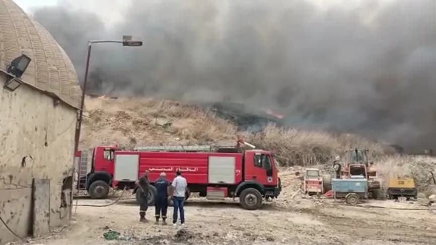 حريق كبير في مطمر نفايات طرابلس وفرق الاطفاء تتحرك