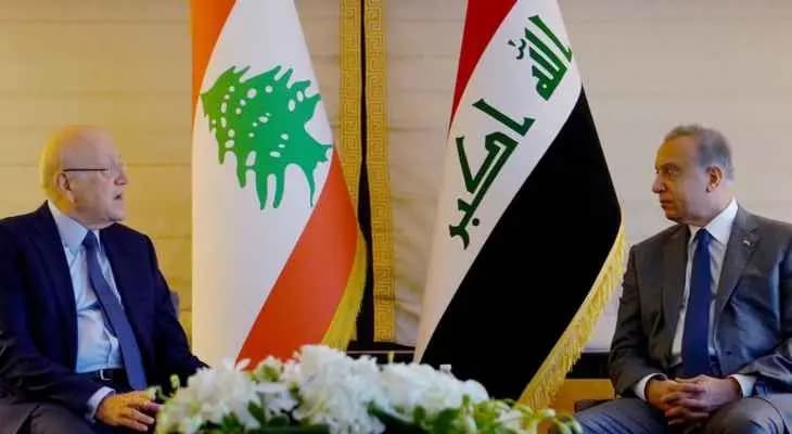 الكاظمي لميقاتي: نقف إلى جانبكم!