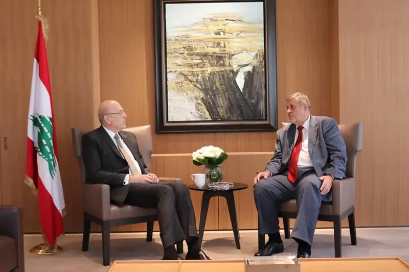 ميقاتي اطلع من كوبيش على المناقشات الاخيرة في الامم المتحدة بشأن الوضع في لبنان