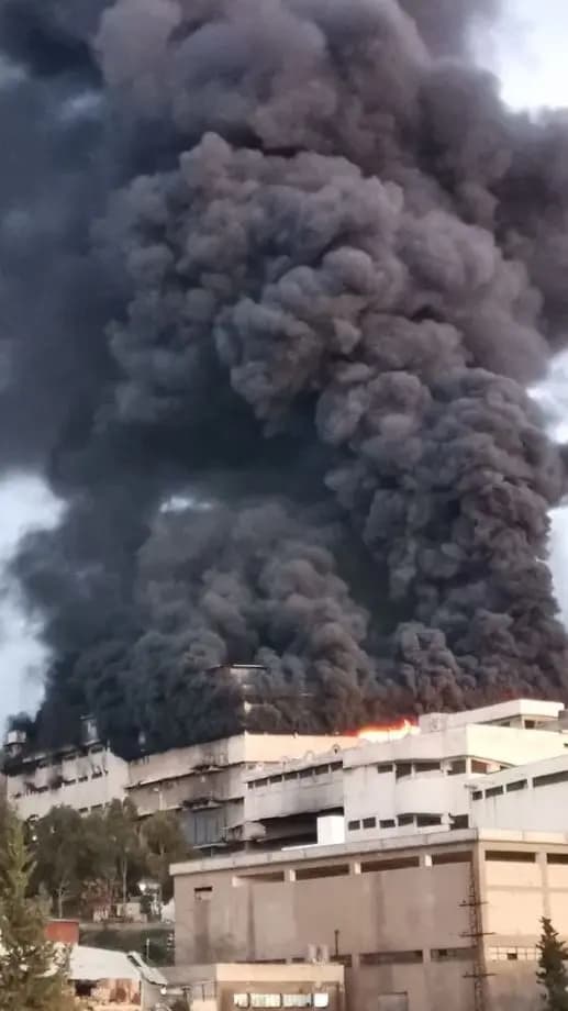 حريقٌ كبيرٌ في أحد معامل النّاعمة