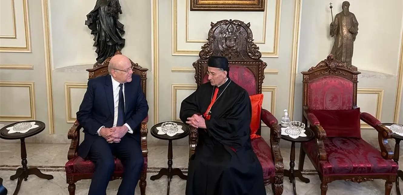 ميقاتي من بكركي: ربيع لبنان قريب