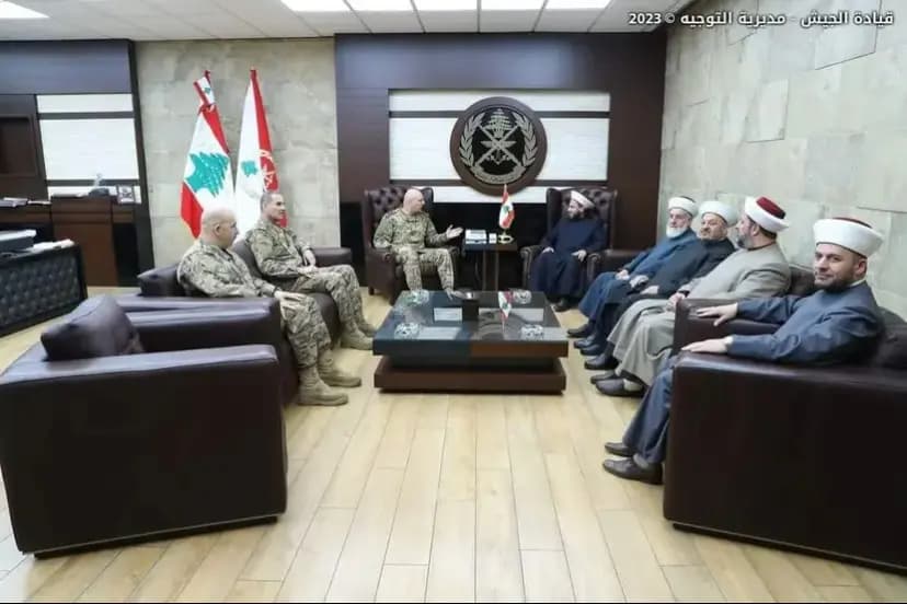 مفتي زحلة والبقاع يزور قائد الجيش