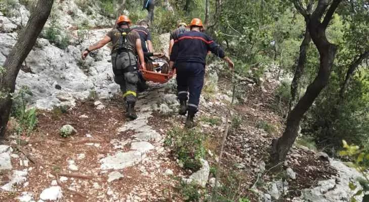 إنقاذُ مواطنٍ سقطَ في وادي ساقية الخيط في جبيل