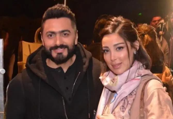 ما حقيقة طلاق بسمة بوسيل وتامر حسني؟