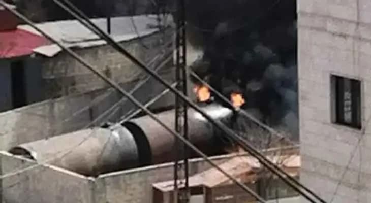 انفجار خزّان مازوت في البدّاوي