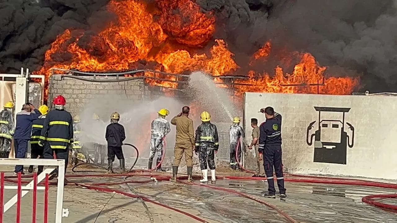 إخماد حريق في المرج