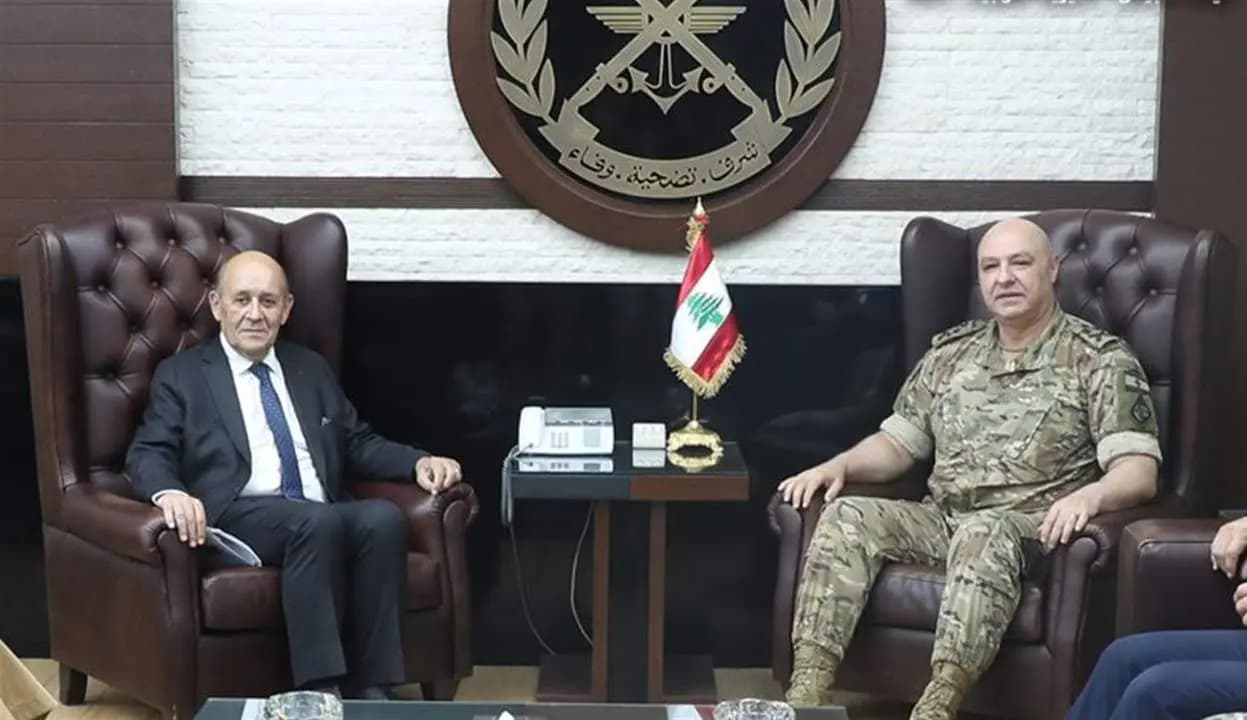 قائد الجيش يستقبل لودريان.. وهذا ما تمّ بحثه
