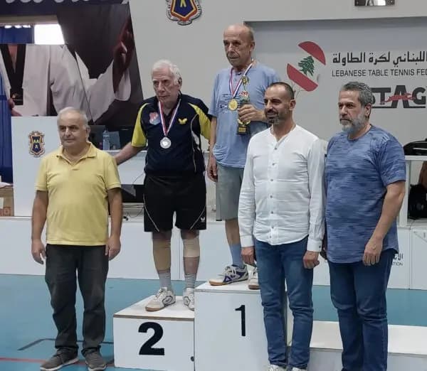 إليكم نتائج بطولة لبنان للقدامى في كرة الطاولة