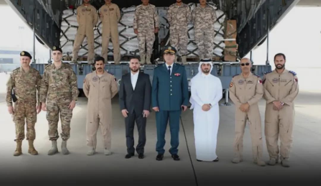 الجيش اللبناني يتسلّم 70 طنًا من المواد الغذائية مقدمة من قطر