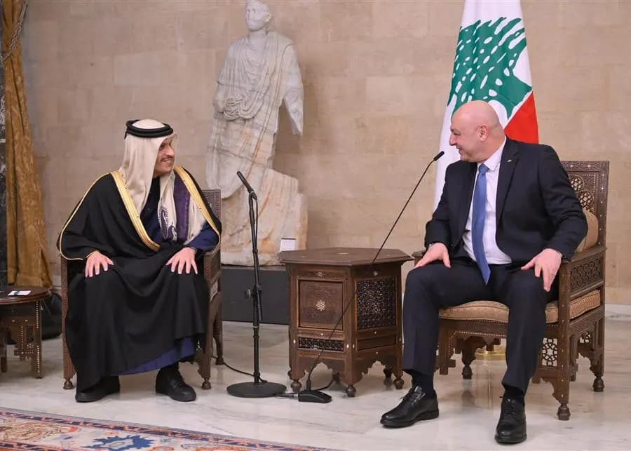 عون يشكر قطر على مواقفها ومساعدتها للبنان