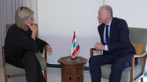 رجي يستقبل بلاسخارت في زيارة وداعية