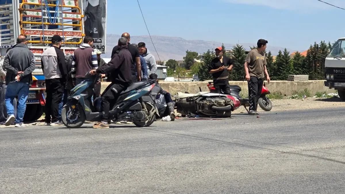 حادث على طريق رياق – بعلبك.. وجـ.ريح بحالة خطرة