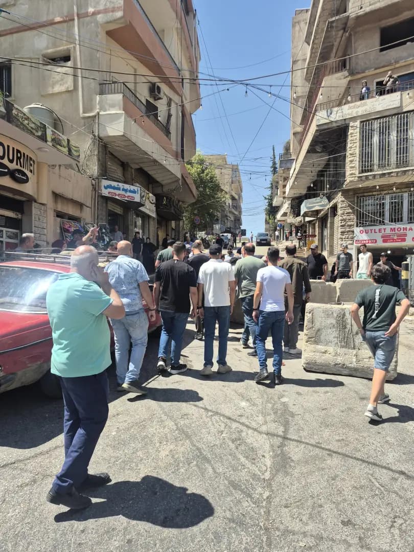 اعتصام في بعلبك احتجاجا على إقفال طريق العجمي – مار جرجس