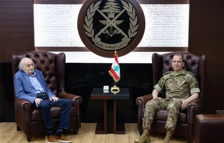 جنبلاط يزور قائد الجيش: لتعزيز الوحدة الوطنية والتضامن الداخلي